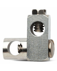 SNODO OTTONE CROMATO CON 2 VITI DI FISSAGGIO