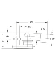 SIFONE VASCA RIBASSATO 11/2 40-50 DADO OTTONE