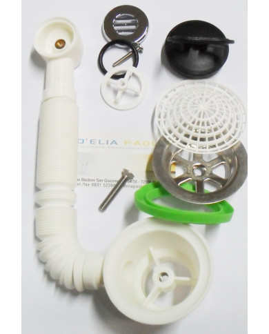 PILETTA LAVELLO INOX 11/2 CON TROPPO PIENO ROTOND