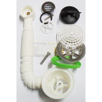 PILETTA LAVELLO INOX 11/2 CON TROPPO PIENO ROTOND