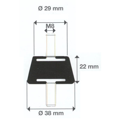 KIT PZ 4  ANTIVIBRANTI 2 FILETTI PER STAFFA