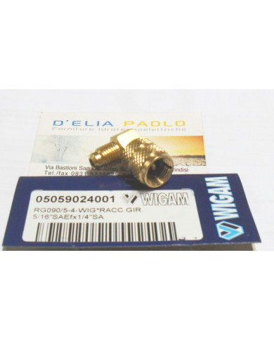 RACCORDO A  90°  GIREVOLE 5/16 F X 1/4 SAE M