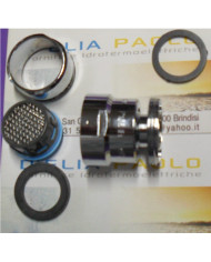 AERATORE CROMATO MASCHIO CON SNODO 24X1 PER BIDET