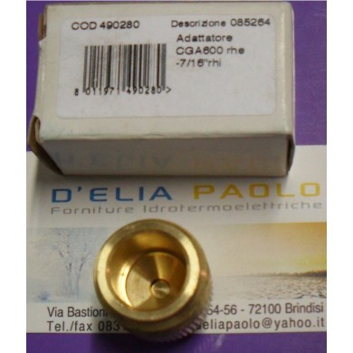 ADATTATORE OXYTURBO CGA 600 RHE - 7/6 RHI