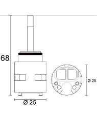 CARTUCCIA N 183 FIR MM25X68H
