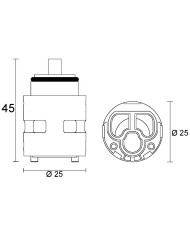CARTUCCIA N 184 FIR MM25X45H-55H