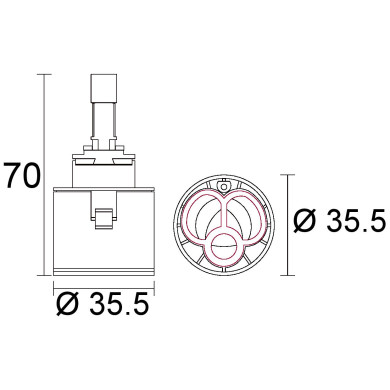 CARTUCCIA N 200 ZAZZERI MM35.5X70H