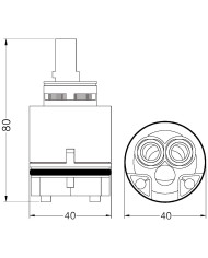 CARTUCCIA N 204 F.LLI PORTA MM 40X79H