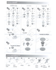 PILETTA LAVABO CON TAPPO TOTAL WHITE CLIC CLAC