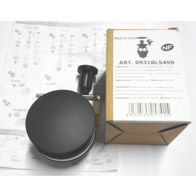 PILETTA INOX PER LAVABO  TOTAL BLACK 1 1/4 CLIC