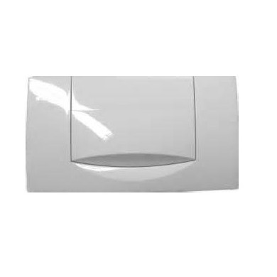PLACCA CON PULSANTE MONOTASTO BIANCO