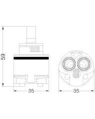 CARTUCCIA N 208 ROTATIVO MM35X59H