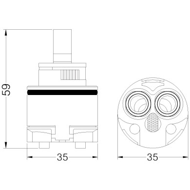 CARTUCCIA N 208 ROTATIVO MM35X59H