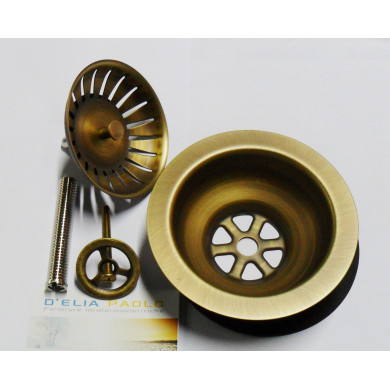 PILETTA LAVELLO CTP ROTONDO OTTONE ANTICATO