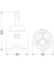 CARTUCCIA N 221 KERAMITAL MM35X64H
