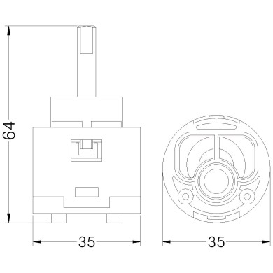 CARTUCCIA N 221 KERAMITAL MM35X64H