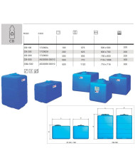 SERBATOIO POLIETILENE CBA  500 LITRI SENZA FORI