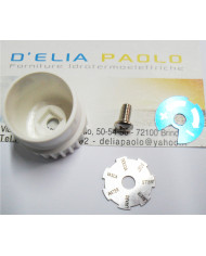 MANOPOLA CON DISCHETTI SERIGR. ROSSO BLU E VITE M