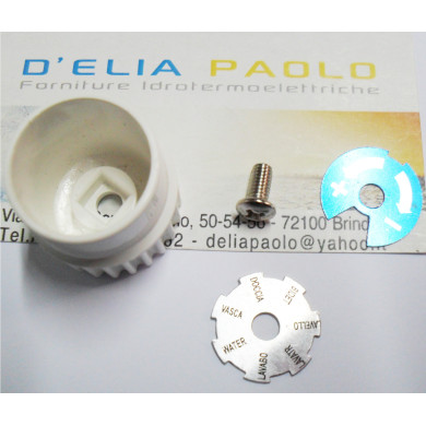 MANOPOLA CON DISCHETTI SERIGR. ROSSO BLU E VITE M