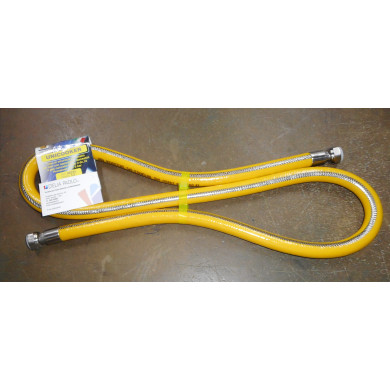 FLESSIBILE PER GAS GIALLO INOX F F 3 M T
