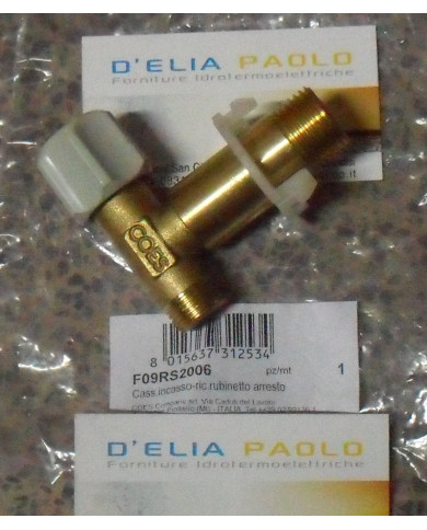 RUBINETTO ARRESTO PER CASSETTA INCASSO COES