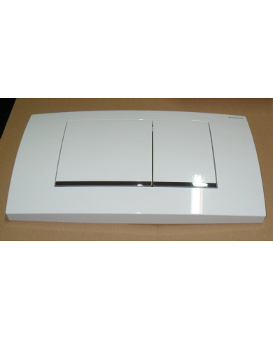 PLACCA TWICO  TWLINE 2 TASTI BIANCO CROMO