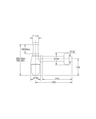 SIFONE LAVABO MONSTER A BOTTIGLIA 1 1/4 BIANCO