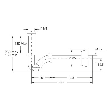 SIFONE BIDET MONSTER A S 11/4 BIANCO