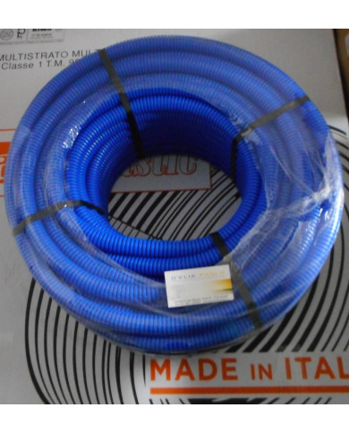 TUBO CORRUGATO IMQ AZZURRO 25 ROTOLO DA   50 METRI