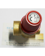 VALVOLA SICUREZZA 3 BAR 1/2 M PORTA MANOMETRO 1/4