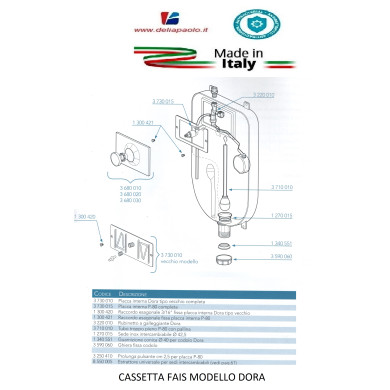 PLACCA INTERNA FAIS DORA TIPO VECCHIO