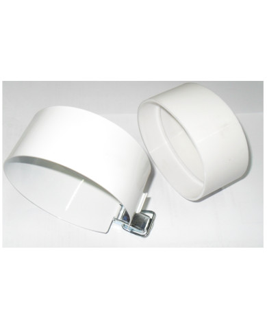 MANICOTTO FF DA 80 IN  ALLUMINO E GOMMA BIANCO