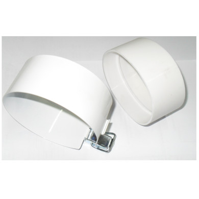 MANICOTTO FF DA 80 IN  ALLUMINO E GOMMA BIANCO