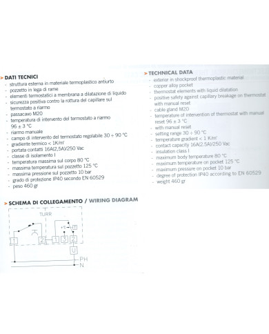 BITERMOSTATO IMMERSIONE SICUREZZA -RIARMO MANUALE