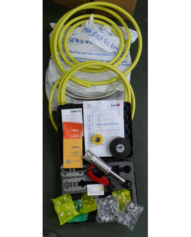 KIT IN VALIGIA FLESSIBILI INOX ACQUA SOLARE GAS
