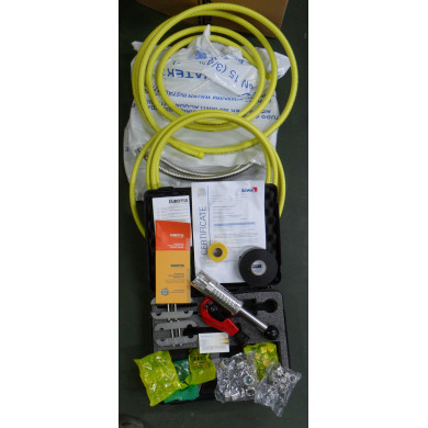 KIT IN VALIGIA FLESSIBILI INOX ACQUA SOLARE GAS