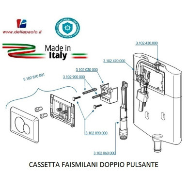 KIT PLACCA ESTERNA FAIS 2 PULSANTI
