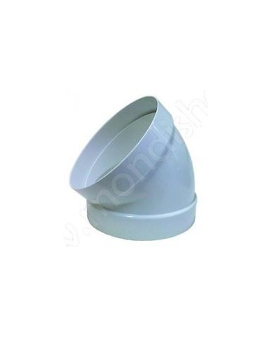 AERAZ CURVA F F 100 A 45° TONDO BIANCO