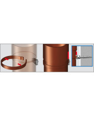 COLLARE METACRILATO ROSSO RAME   80