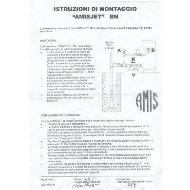 ALIMENTATORE ARIA AMIS JET B 10 BAR BN 4