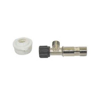 RUBINETTO OTTONE 1/2 CON SUPPORTO POLIETILENE