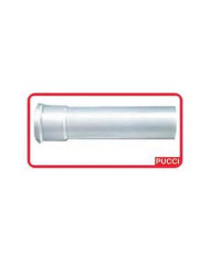 CANOTTO PROLUNGATO DRITTO 26 CM BIANCO DA 40 MM
