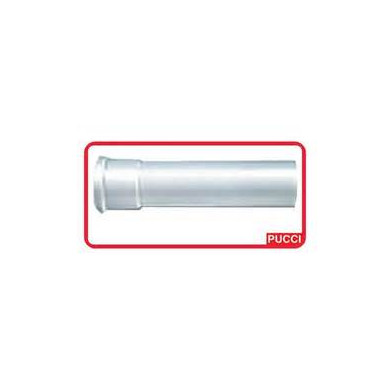 CANOTTO PROLUNGATO DRITTO 26 CM BIANCO DA 40 MM