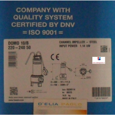 LOWARA DOMO 10 B KW 0.75 HP 1