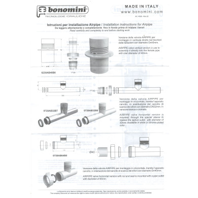 VALVOLA IMMISSIONE ARIA DA 32 X MM 250 CROMATA