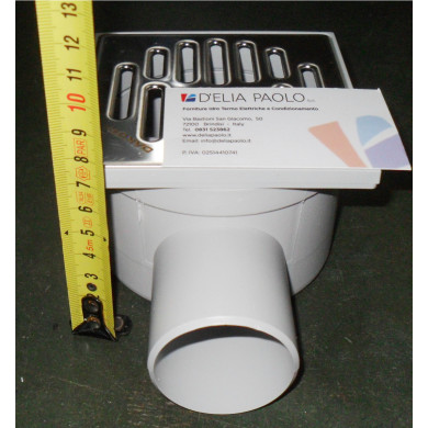 CHIUSINO SIFONATO 10.5 X 10.5 DA 50 LATERALE INOX