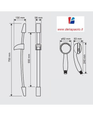 SALISCENDI DOCCIA ARC CON DOCCETTA JUNO 6 GETTI