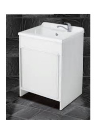 LAVAPANNI COMPACT 60 X 50 BIANCO ASSE RESINA