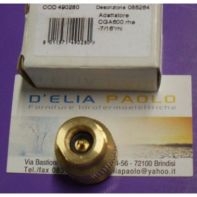 ADATTATORE OXYTURBO CGA 600 RHE - 7/6 RHI