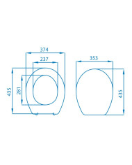 SEDILE TERMOINDURENTE UNIVERSALE SUNNY BIANCO
